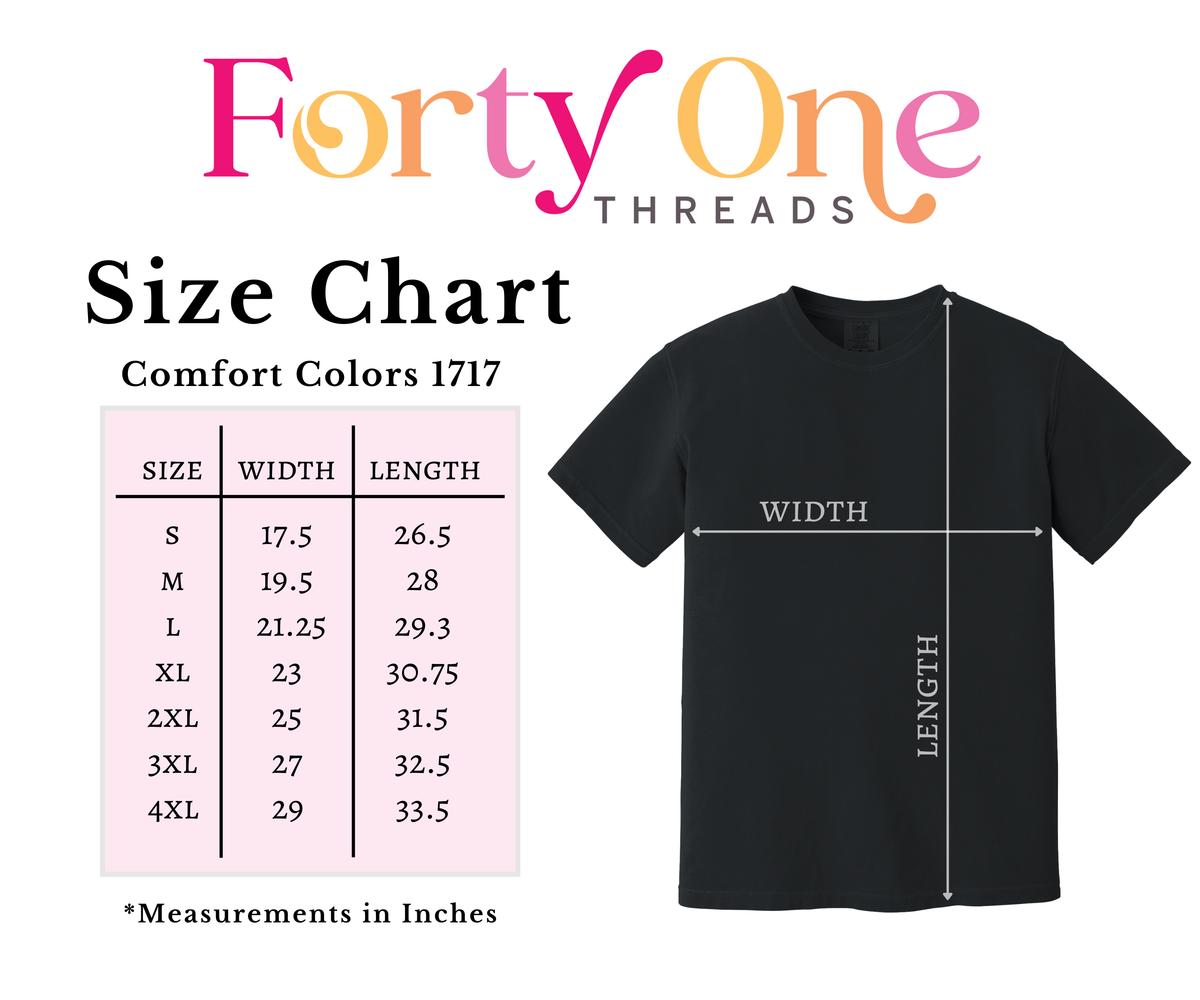 Size & Color Chart – Forty One Threads